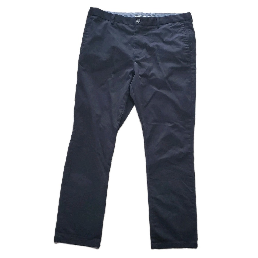 Old Navy Men's 38x32 Ultimate Slim Black Chino Pants Built In Flex Casual Preppy